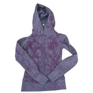 Lululemon Scuba Full-Zip Sweatshirt Purple Tie Dye Size 2